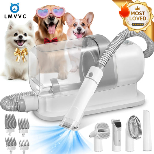 AESTIX Pet Grooming Kit with Vacuum for Dogs and Cats Groomer Tools Poodle Puppy Cleaning