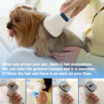 AESTIX Pet Grooming Kit with Vacuum for Dogs and Cats Groomer Tools Poodle Puppy Cleaning
