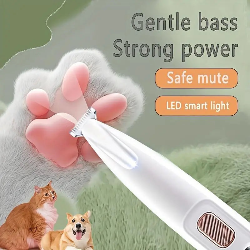 AESTIX Rechargeable Pet Hair Trimmer Kit, Pet Paw Trimmer, Cordless Quiet Dog Trimmer for Grooming with LED Light, Small Dog Grooming Clippers for Dogs & Cats, Pet Grooming Tool,Waterproof, Low Noise Pet Shaver