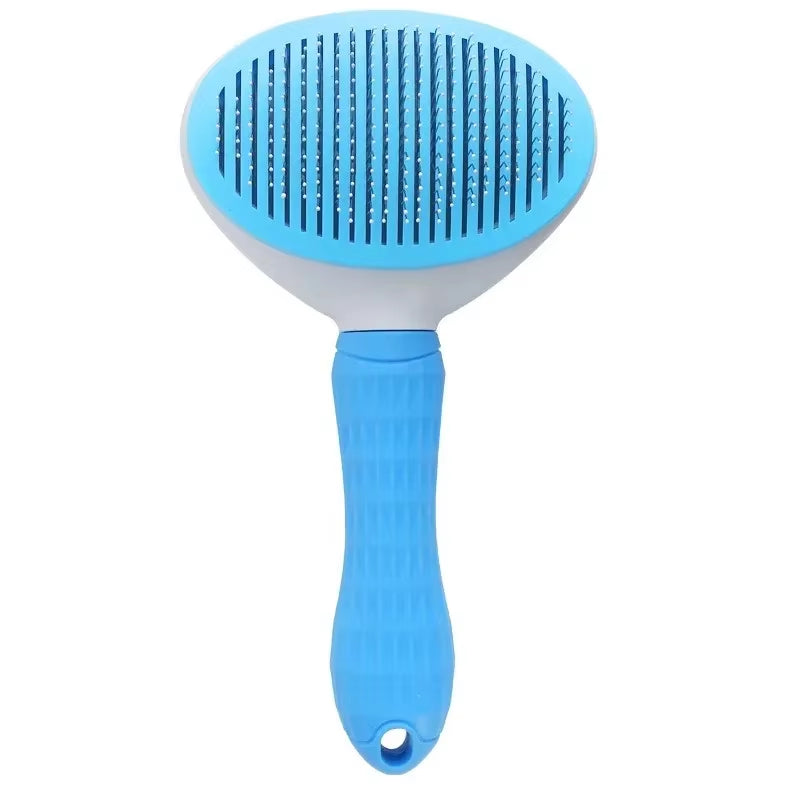 Pet Brush Dog Hair Beauty Care Stainless Steel Pet Hair Remover Pet Cleaning Grooming Self-Cleaning Hair Comb Pet Accessories